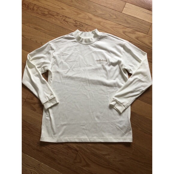 Adidas Women's Basketball Long-Sleeve T-Shirt Large White NWOT Mock Neck - Picture 1 of 7
